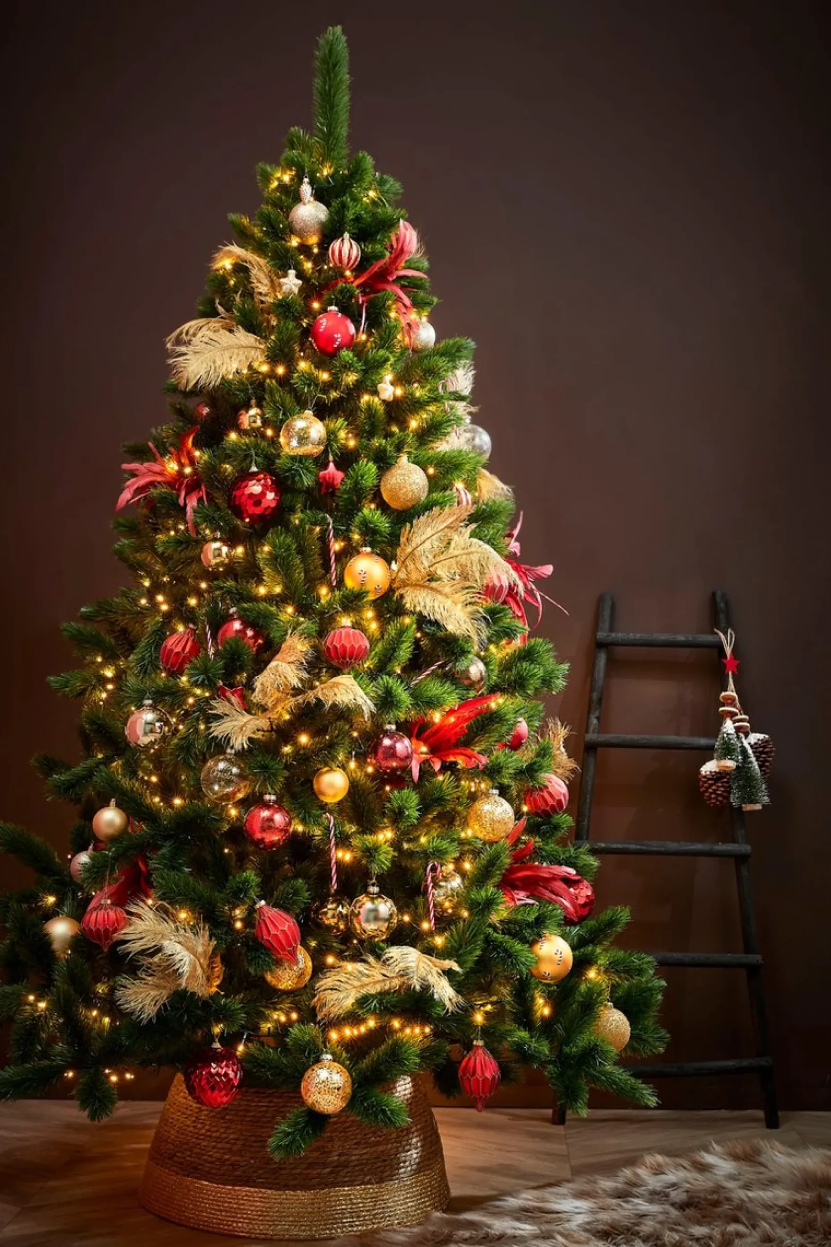 House of Seasons Kerstboomstandaarden^ Kerstboomrok - H26 X O50 Cm - Zeegras Goud