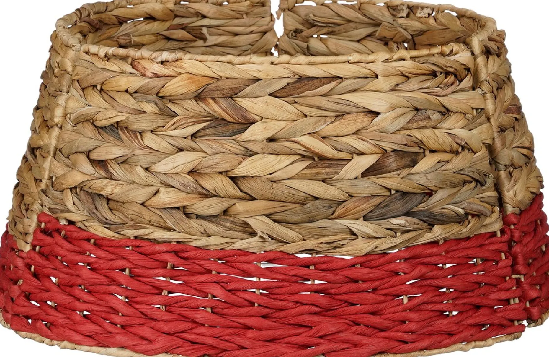 House of Seasons Kerstboomstandaarden^ Kerstboomrok Opvouwbaar - H26 X O51 Cm - Zeegras - Rood