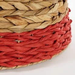 House of Seasons Kerstboomstandaarden^ Kerstboomrok Opvouwbaar - H26 X O51 Cm - Zeegras - Rood