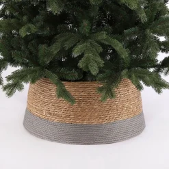 House of Seasons Kerstboomstandaarden^ Kerstboomrok - H26 X O58 Cm - Zeegras Grijs