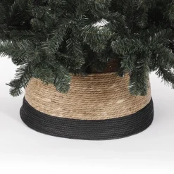 House of Seasons Kerstboomstandaarden^ Kerstboomrok - H26 X O58 Cm - Zeegras Zwart