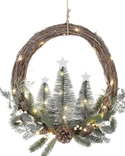House of Seasons Kerstkrans - H10 X O42 Cm - Groen Cheap