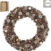 House of Seasons Kerstkrans - H11 X O69 Cm - Bruin Hot