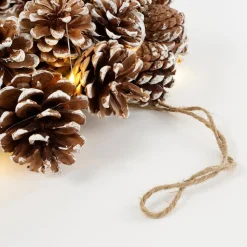 House of Seasons Kerstkrans Met Led Verlichting - O38 Cm - Bruin Store