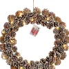 House of Seasons Kerstkrans Met Led Verlichting - O48 Cm - Bruin Shop