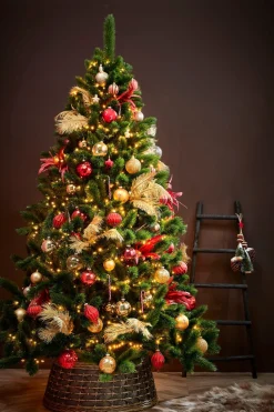 House of Seasons Kerstboomstandaarden^ Lorens Kerstboommand - H21 X O50 Cm - Wilgentakken