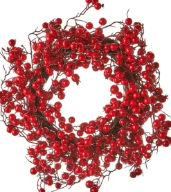 House of Seasons Stirling Kerstkrans Bessen - O40 Cm - Foam - Rood Shop
