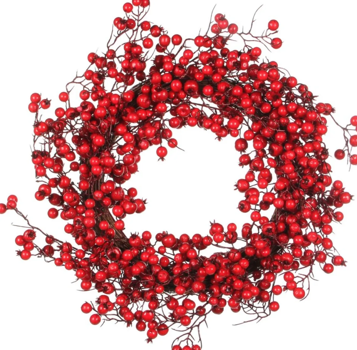 House of Seasons Stirling Kerstkrans Bessen - O50 Cm - Foam - Rood Clearance
