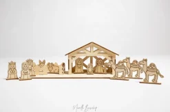 Woodu0027n Laser Design Houten Kerststal Met Figuurtjes Online