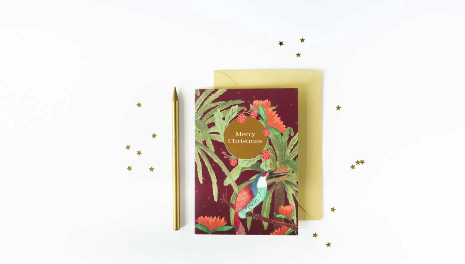 A-Journal Kerstkaarten^&Ink Kerstkaarten Set Christmas - 10 Stuks - Luxe Dubbele Kerstkaarten Met Enveloppen