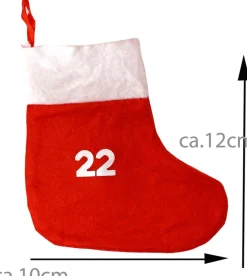 JEMIDI Adventskalender Om Te Vullen - Met 24 Stoffen Zakjes - Zelf Adventskalender Maken - 10 X 12 Cm Per Sok, 140 Cm Lang Koord Shop