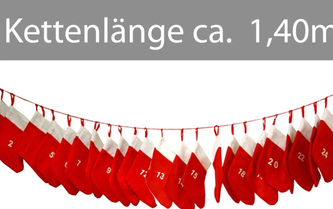 JEMIDI Adventskalender Om Te Vullen - Met 24 Stoffen Zakjes - Zelf Adventskalender Maken - 10 X 12 Cm Per Sok, 140 Cm Lang Koord Shop