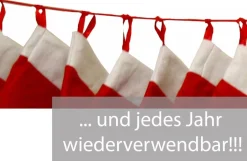JEMIDI Adventskalender Om Te Vullen - Met 24 Stoffen Zakjes - Zelf Adventskalender Maken - 10 X 12 Cm Per Sok, 140 Cm Lang Koord Shop