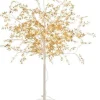 J-Line Decoratieve Kerstbomen^ Boom Blaadjes Glitter+Led Metaal Goud Medium