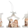 J-Line Hanger Kerststal Hout/Poly Creme Ass3 Sale