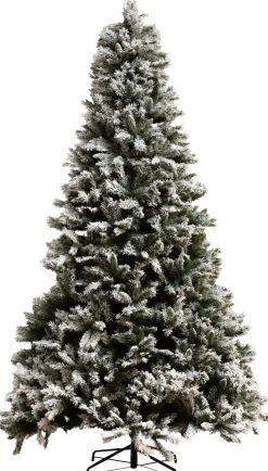 J-Line Kunstkerstbomen^ Kerstboom Plastiek Besneeuwd Groen Large