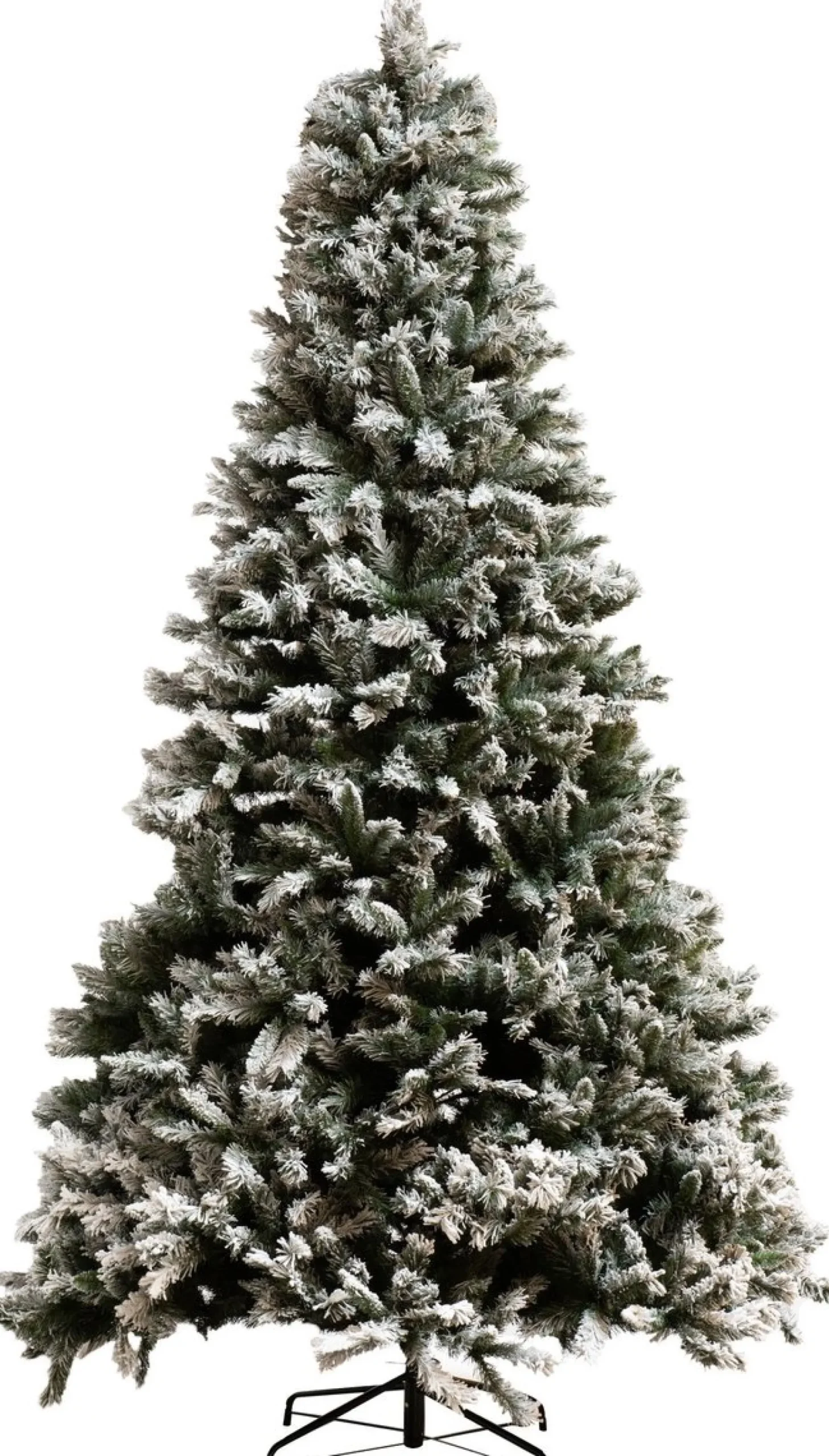J-Line Kunstkerstbomen^ Kerstboom Plastiek Besneeuwd Groen Large