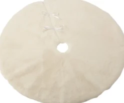 J-Line Kerstboomstandaarden^ Kerstboomrok Rond Polyester Wit