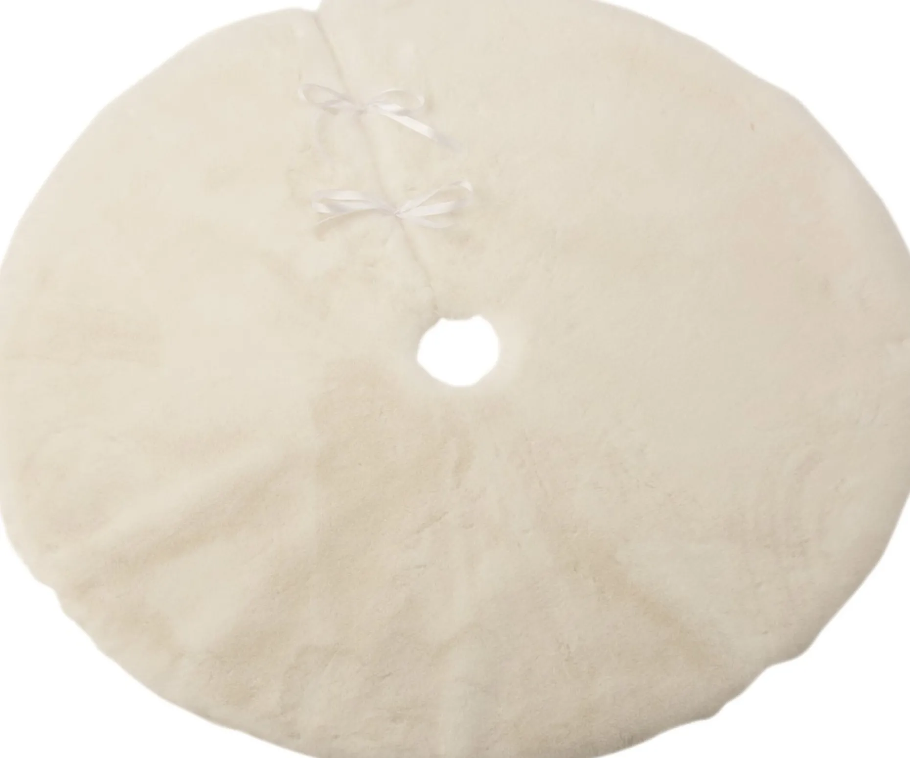 J-Line Kerstboomstandaarden^ Kerstboomrok Rond Polyester Wit