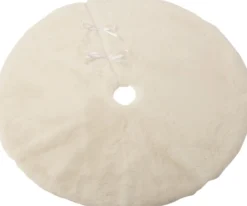 J-Line Kerstboomstandaarden^ Kerstboomrok Rond Polyester Wit