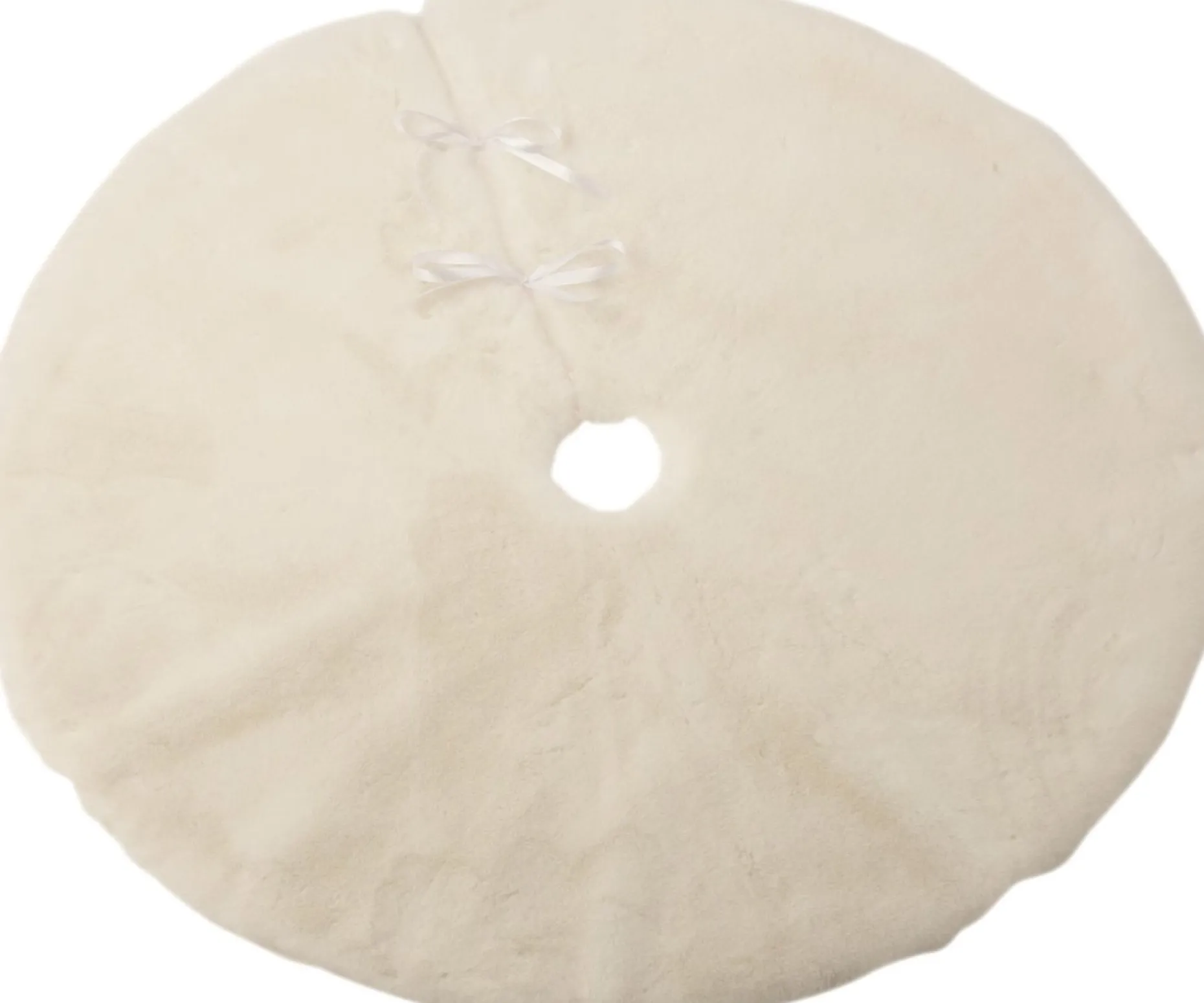 J-Line Kerstboomstandaarden^ Kerstboomrok Rond Polyester Wit