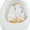 J-Line Kerststal In Steen Resine Wit/Goud Small Clearance