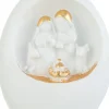 J-Line Kerststal In Steen Resine Wit/Goud Large Discount