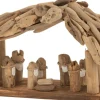 J-Line Kerststal Simple Drijfhout Naturel Large Clearance