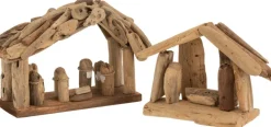 J-Line Kerststal Simple Drijfhout Naturel Large Clearance