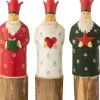 J-Line Koningen 3 Op Voet Ijzer/Hout Rood Assortiment Van 3 Best Sale