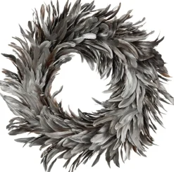 J-Line Krans Deco Losse Veren Zilver Shop