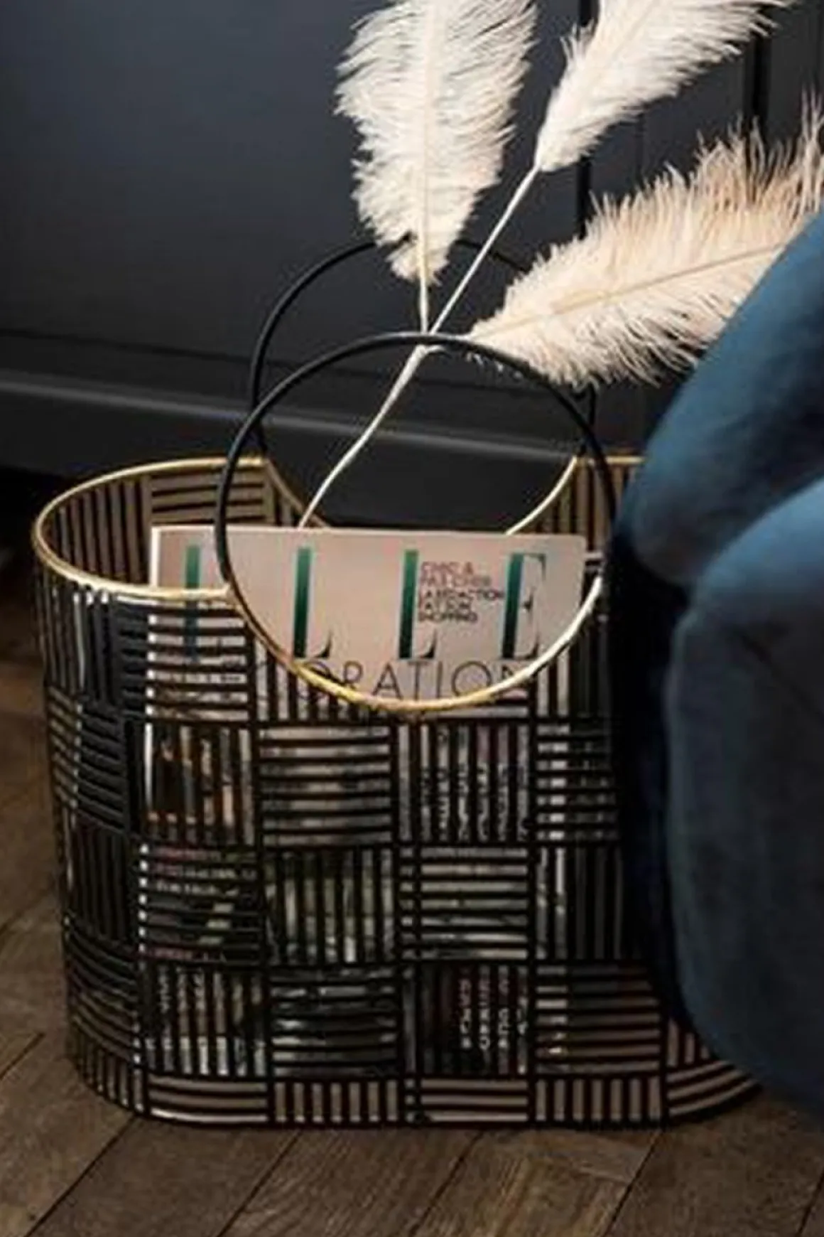 J-Line Krans Deco Veren Zwart Sale