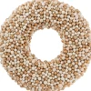 J-Line Krans Mini Kerstballen Ecru/Goud Hot