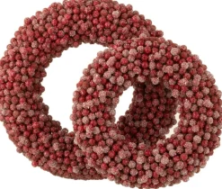 J-Line Krans Rond Bessen Plastiek Rood Large Cheap