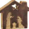 J-Line Kribbe Huis Hout Bruin/Naturel Small Discount
