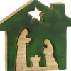 J-Line Kribbe Huis Hout Groen/Naturel Large Clearance