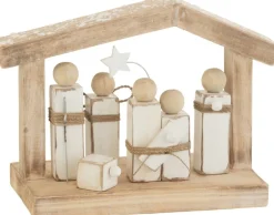 J-Line Kribbe Minimalistisch Hout Naturel/Wit Online