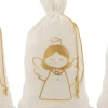 J-Line Zak Kerst Engel/Kerstboom/Sneeuwman Velvet Wit/Goud Large Assortiment Van 3 Sale