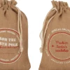 J-Line Zak Kerst Engels Jute Naturel Small Assortiment Van 2 Hot