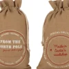 J-Line Zak Kerst Engels Jute Naturel Medium Assortiment Van 2 Cheap