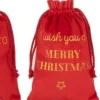 J-Line Zak Kerst Engels Velvet Rood Small Assortiment Van 3 Outlet