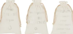 J-Line Zak Kerst Engels Velvet Wit Small Assortiment Van 3 Sale