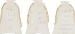 J-Line Zak Kerst Engels Velvet Wit Small Assortiment Van 3 Sale