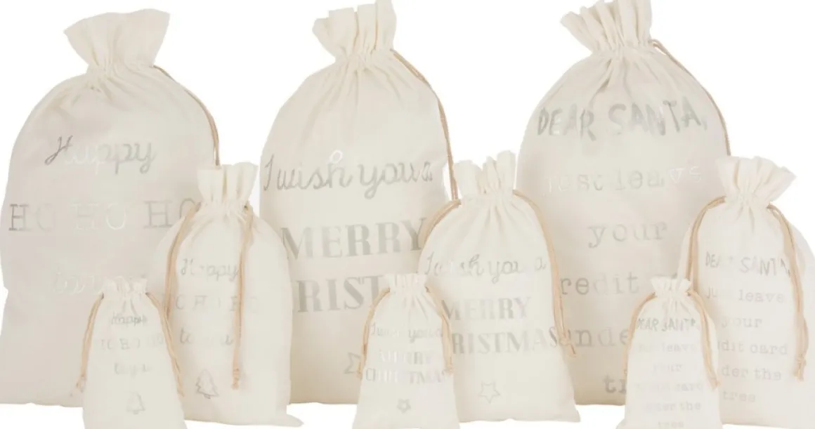 J-Line Zak Kerst Engels Velvet Wit Large Assortiment Van 3 Outlet