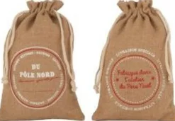 J-Line Zak Kerst Frans Jute Naturel Small Assortiment Van 2 Sale