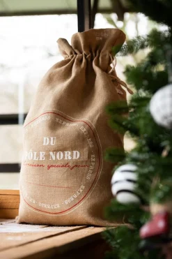 J-Line Zak Kerst Frans Jute Naturel Large Assortiment Van 2 Flash Sale