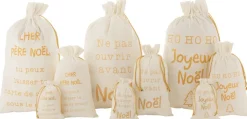 J-Line Zak Kerst Frans Velvet /Goud Large Assortiment Van 3 Best Sale
