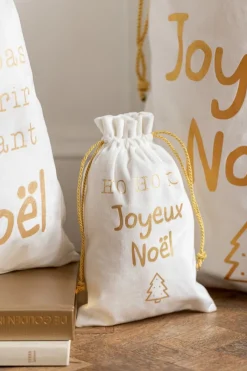 J-Line Zak Kerst Frans Velvet /Goud Large Assortiment Van 3 Best Sale