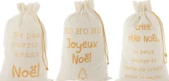 J-Line Zak Kerst Frans Velvet /Goud Large Assortiment Van 3 Best Sale
