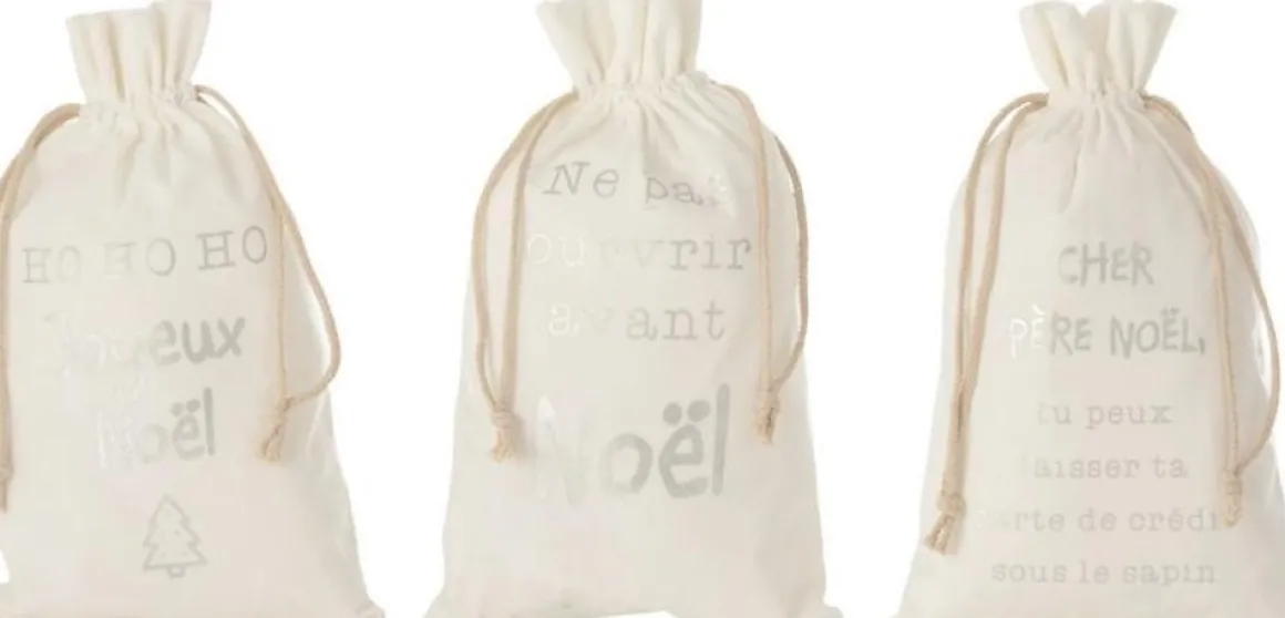 J-Line Zak Kerst Frans Velvet Medium Assortiment Van 3 Sale